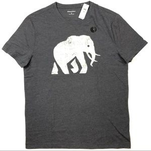 Banana Republic Graphic Gray TShirt Size Medium